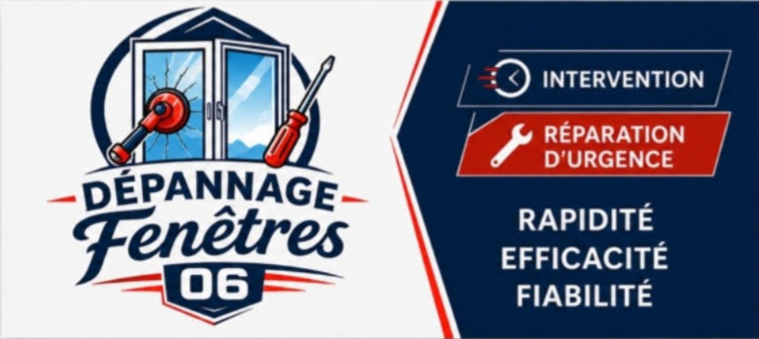 Logo officiel Dépannage Fenêtres 06, intervention et réparation d’urgence